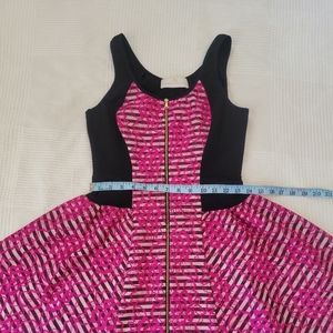 Amanda Uprichard Pink Lace Skater Dress Sm